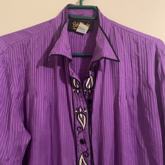 Vintage silk button up blouse - Picture 4 of 7